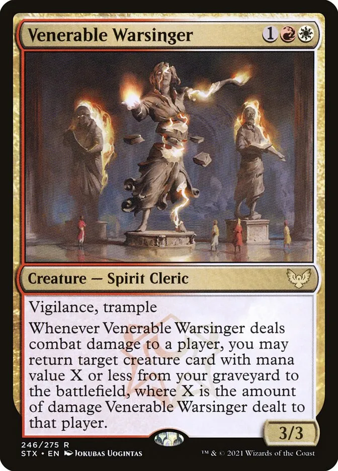 2021 Strixhaven: School of Mages Venerable Warsinger #246 rare card image