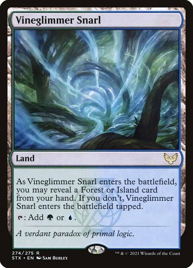 2021 Strixhaven: School of Mages Vineglimmer Snarl #274 rare card image