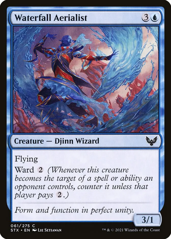 2021 Strixhaven: School of Mages Waterfall Aerialist #61 common card image