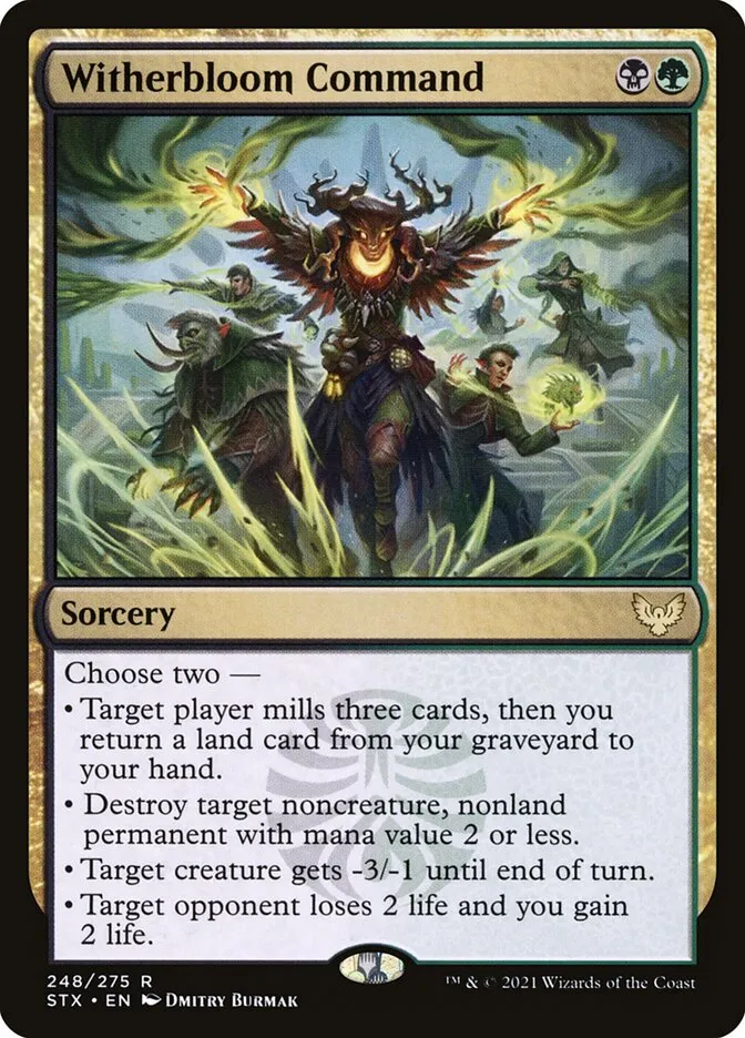 2021 Strixhaven: School of Mages Witherbloom Command #248 rare card image