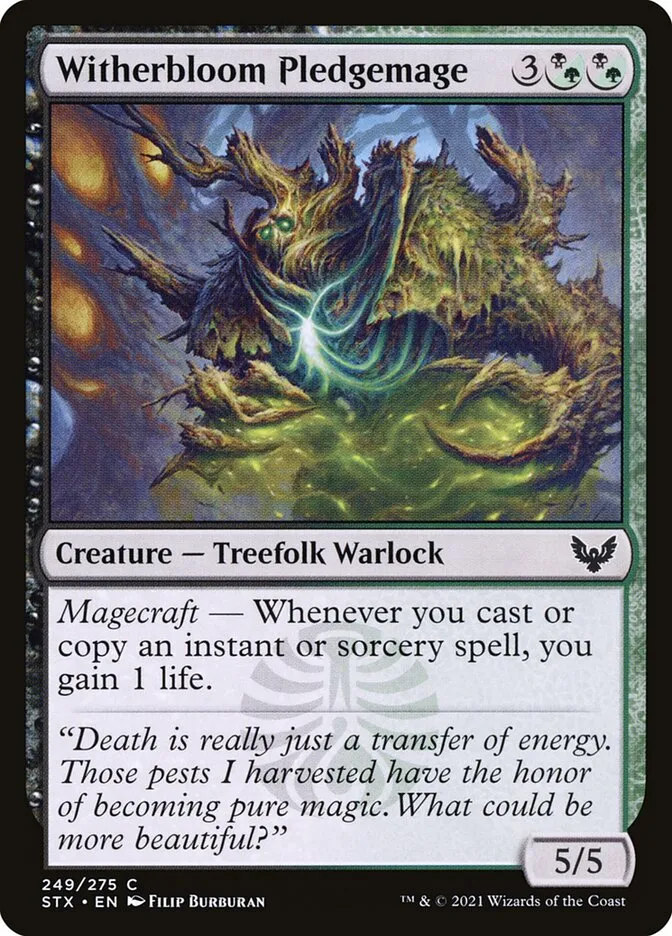 2021 Strixhaven: School of Mages Witherbloom Pledgemage #249 common card image
