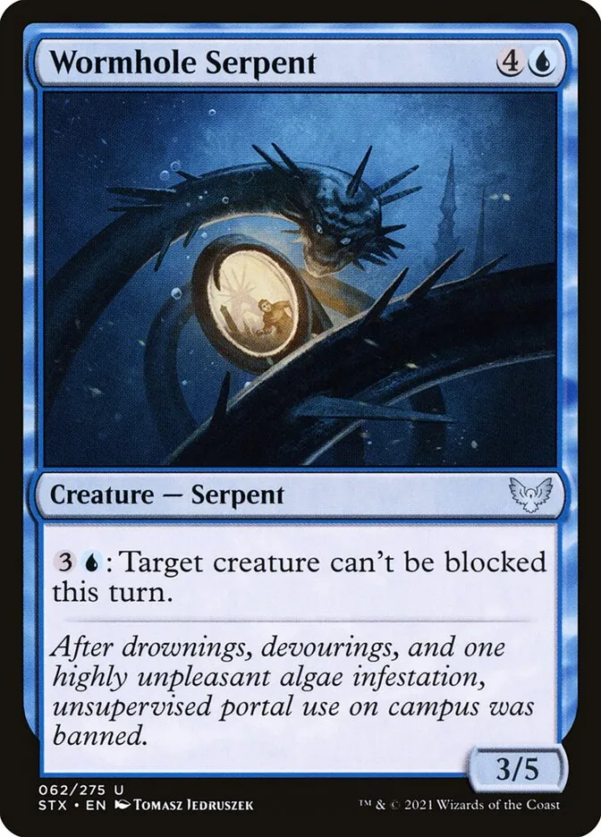 2021 Strixhaven: School of Mages Wormhole Serpent #62 uncommon card image