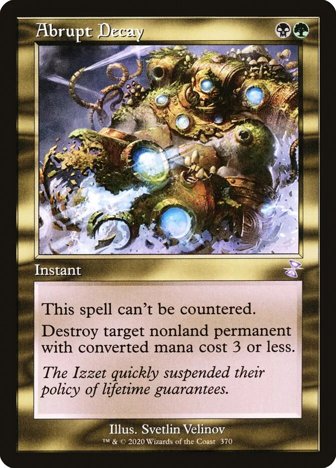 2021 Time Spiral Remastered Abrupt Decay #370 special card image
