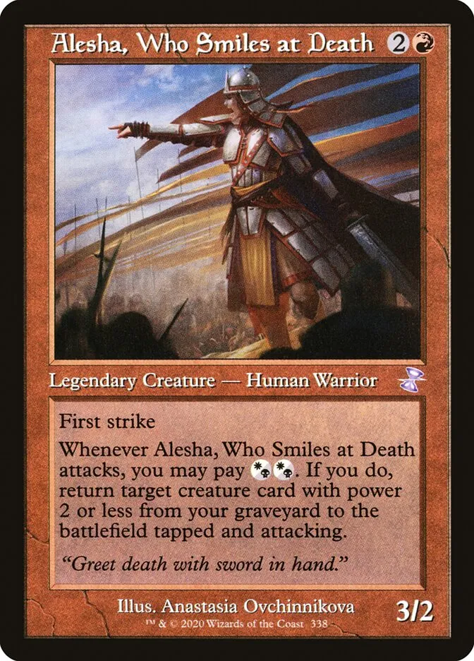 2021 Time Spiral Remastered Alesha, Who Smiles at Death special #338 special card image