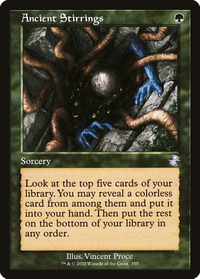 2021 Time Spiral Remastered Ancient Stirrings special #355 special card image