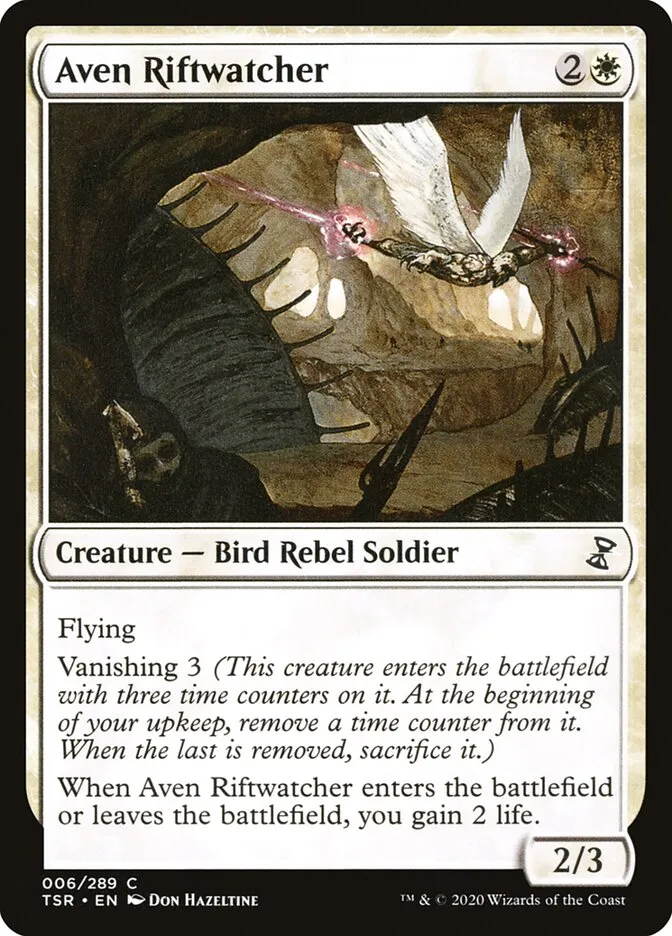 2021 Time Spiral Remastered Aven Riftwatcher common #6 common card image