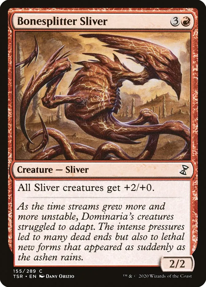2021 Time Spiral Remastered Bonesplitter Sliver #155 common card image