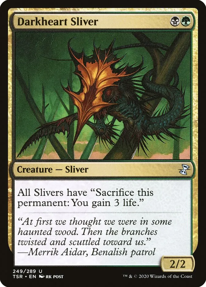 2021 Time Spiral Remastered Darkheart Sliver #249 uncommon card image