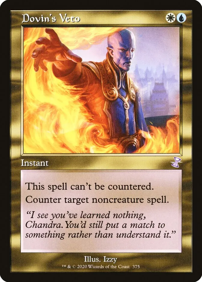2021 Time Spiral Remastered Dovin's Veto #375 special card image
