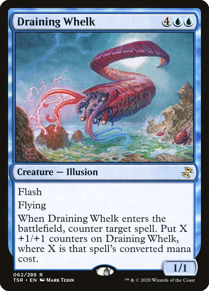 2021 Time Spiral Remastered Draining Whelk rare #62 rare card image