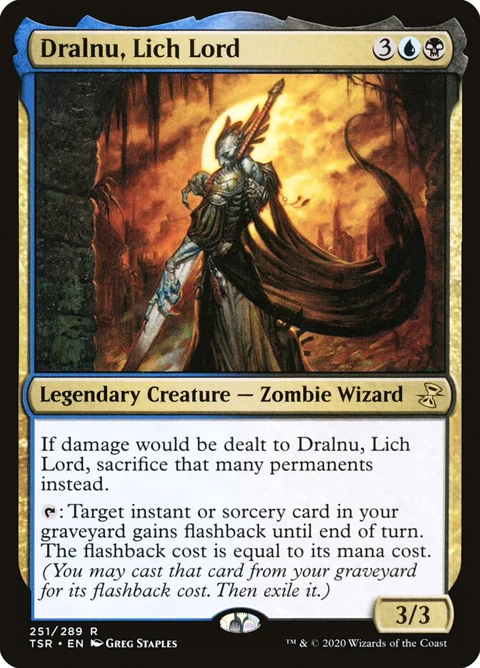 2021 Time Spiral Remastered Dralnu, Lich Lord rare #251 rare card image