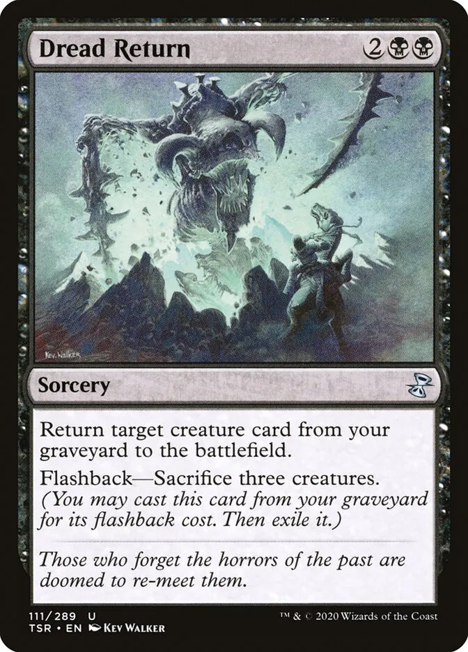 2021 Time Spiral Remastered Dread Return uncommon #111 uncommon card image