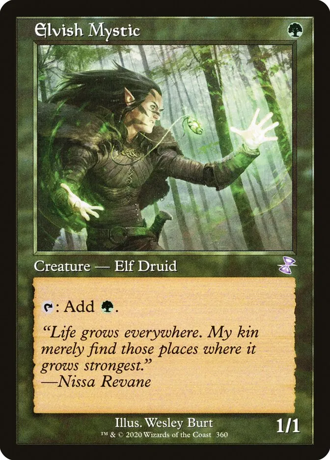 2021 Time Spiral Remastered Elvish Mystic special #360 special card image