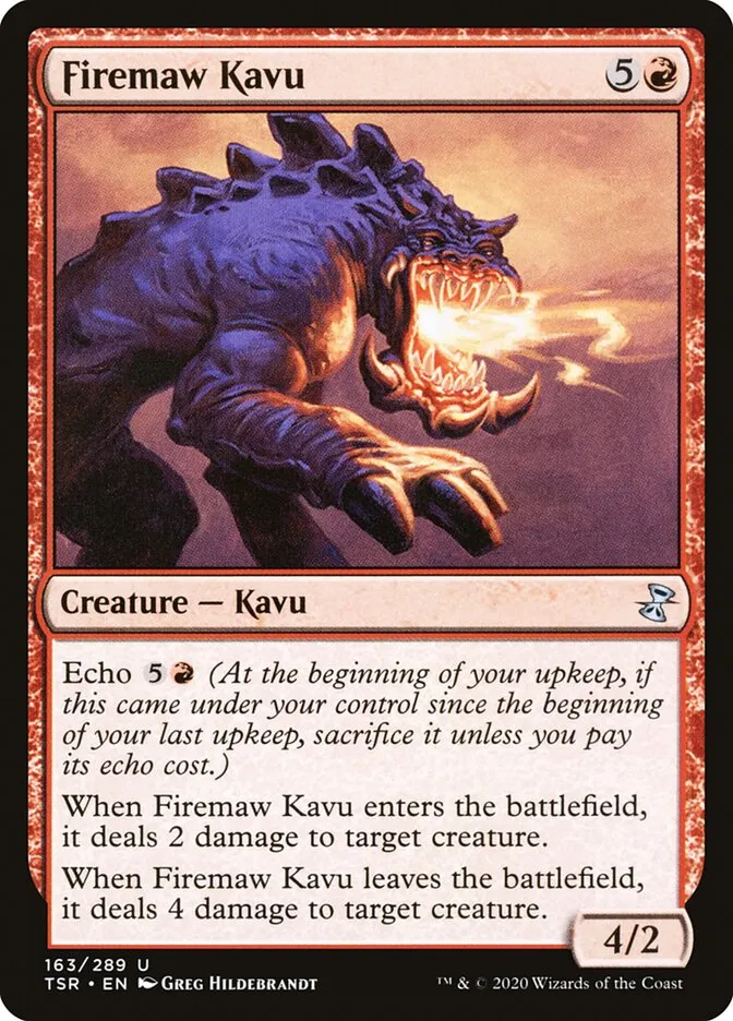2021 Time Spiral Remastered Firemaw Kavu #163 uncommon card image