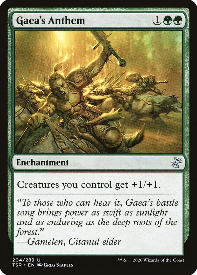 2021 Time Spiral Remastered Gaea's Anthem #204 uncommon card image