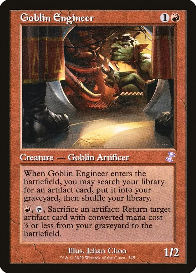2021 Time Spiral Remastered Goblin Engineer special #345 special card image