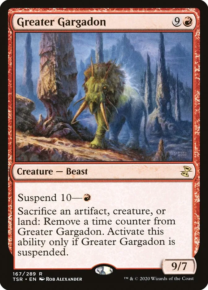 2021 Time Spiral Remastered Greater Gargadon rare #167 rare card image