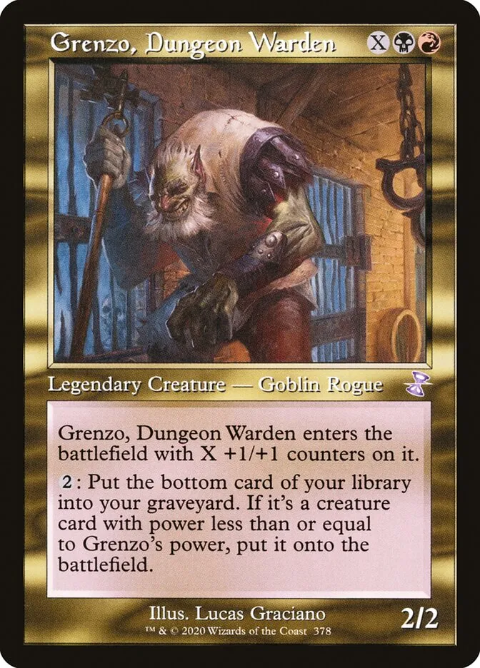 2021 Time Spiral Remastered Grenzo, Dungeon Warden #378 special card image