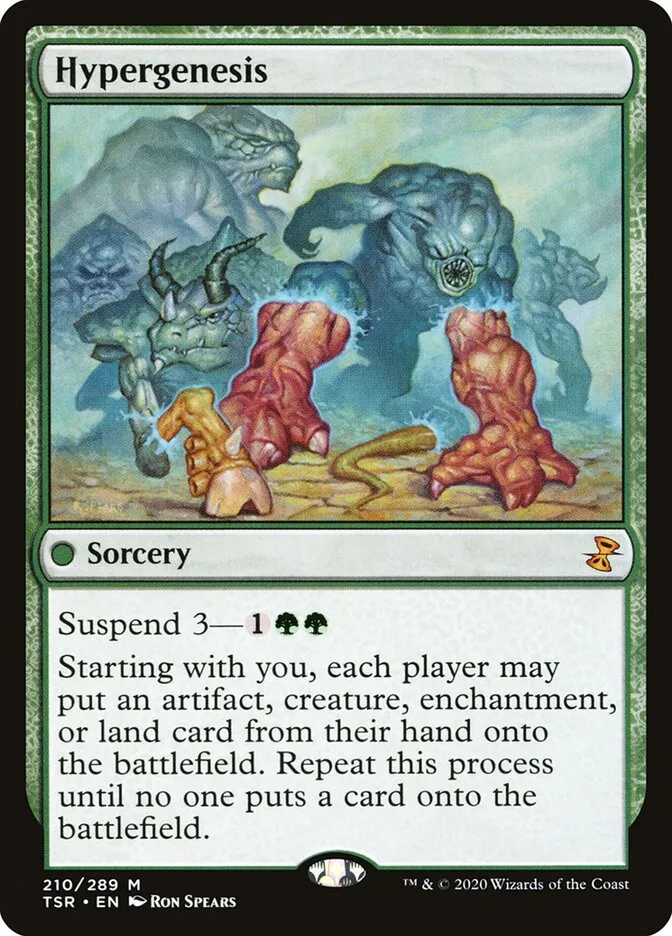 2021 Time Spiral Remastered Hypergenesis mythic #210 mythic card image