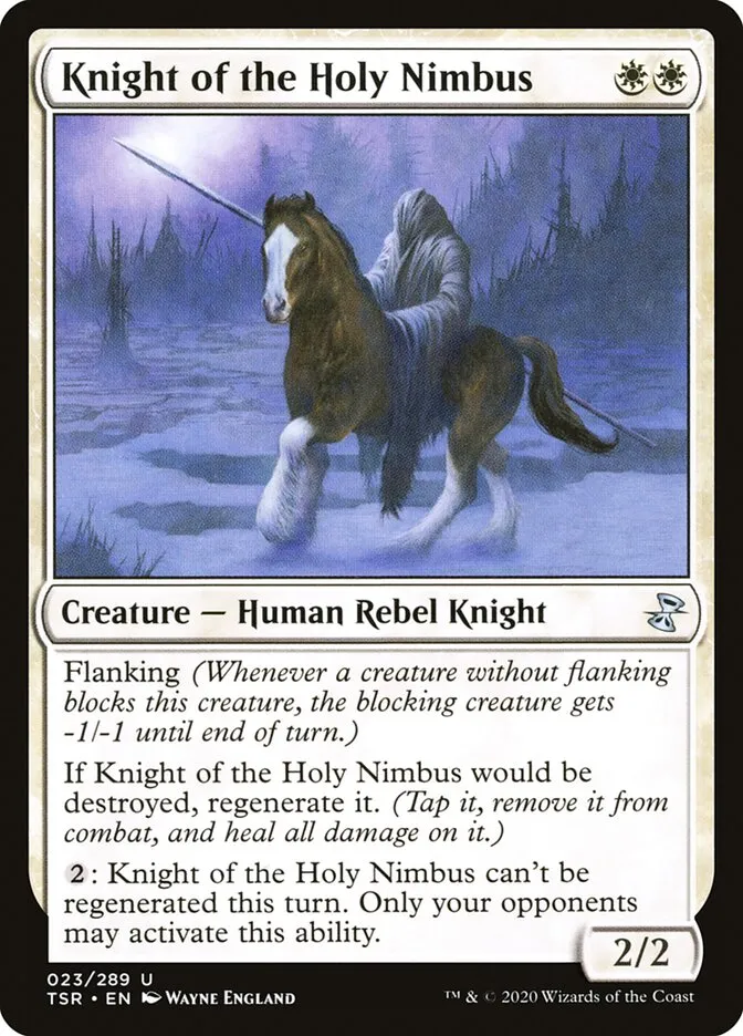 2021 Time Spiral Remastered Knight of the Holy Nimbus uncommon #23 uncommon card image