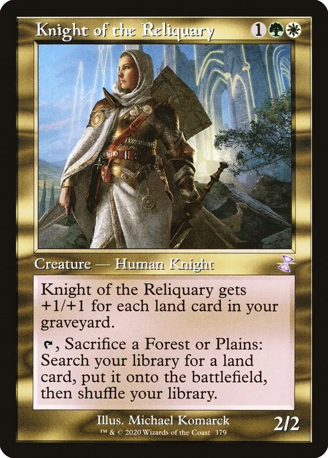 2021 Time Spiral Remastered Knight of the Reliquary #379 special card image