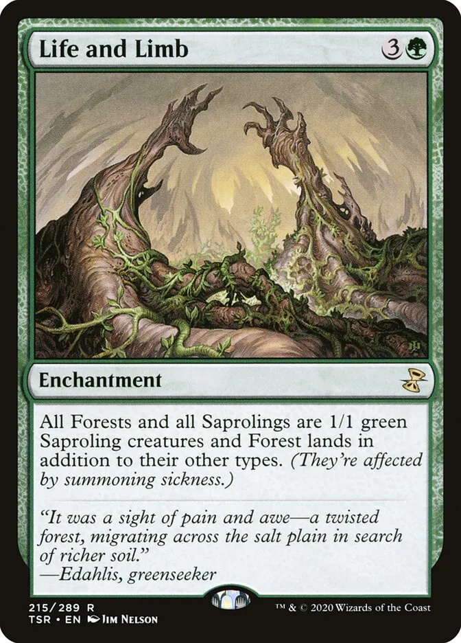 2021 Time Spiral Remastered Life and Limb rare #215 rare card image