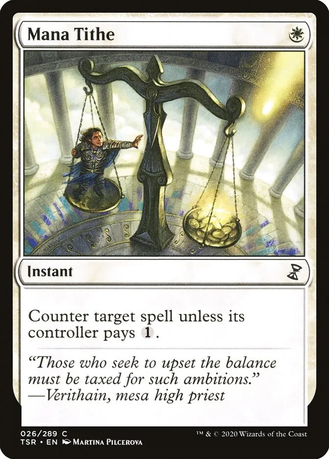 2021 Time Spiral Remastered Mana Tithe common #26 common card image
