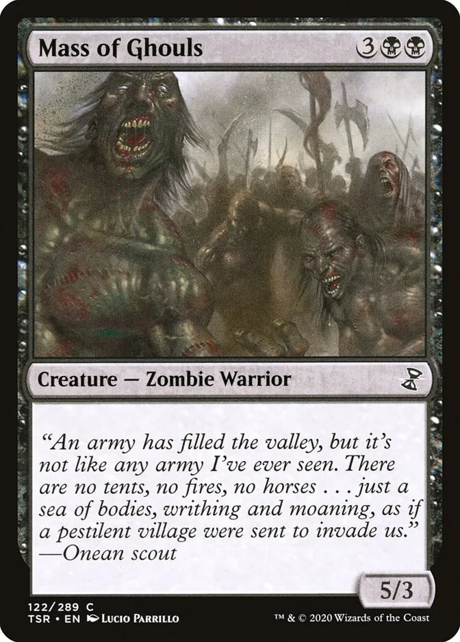2021 Time Spiral Remastered Mass of Ghouls #122 common card image