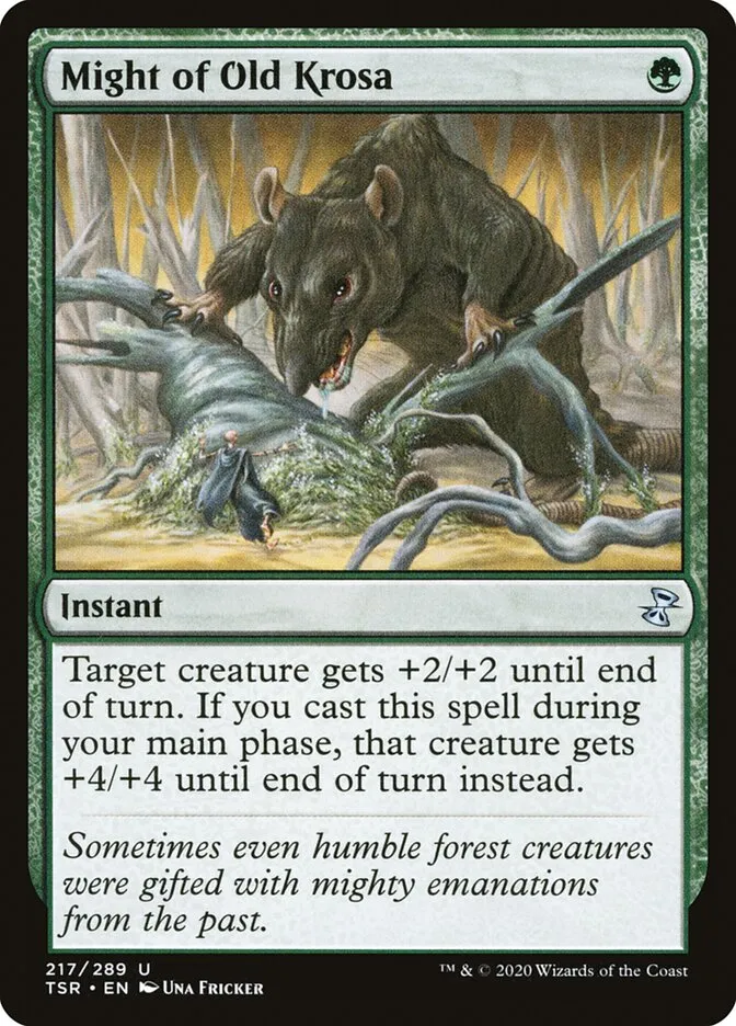 2021 Time Spiral Remastered Might of Old Krosa #217 uncommon card image