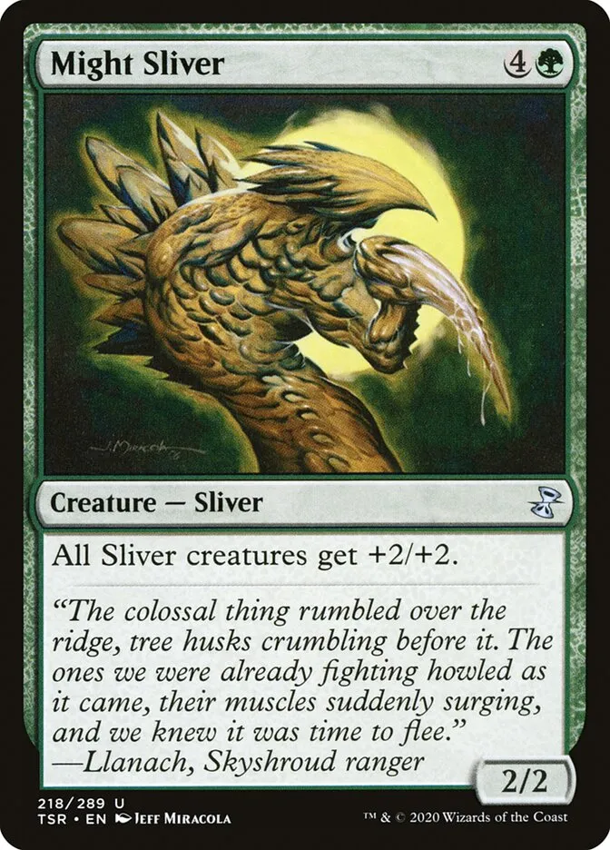 2021 Time Spiral Remastered Might Sliver #218 uncommon card image