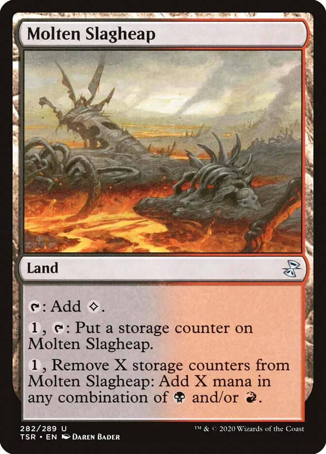 2021 Time Spiral Remastered Molten Slagheap #282 uncommon card image