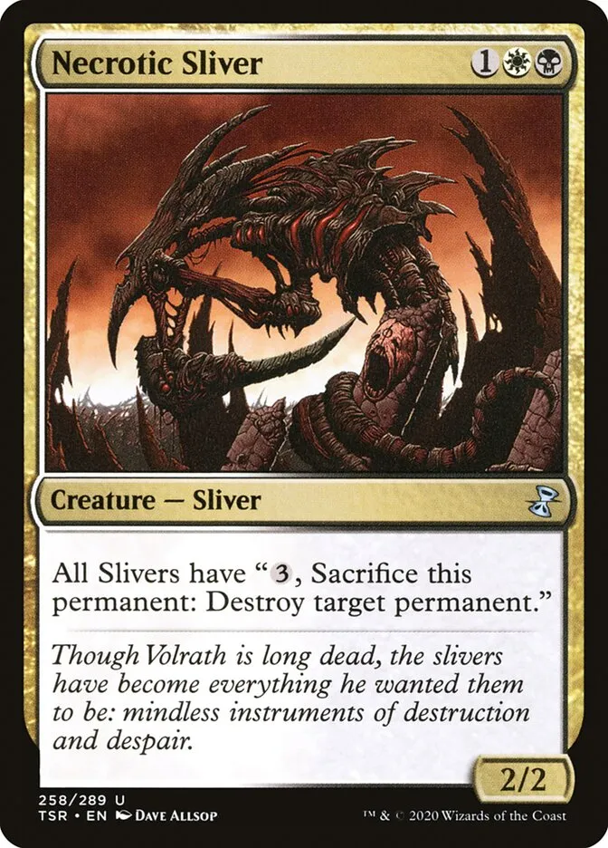 2021 Time Spiral Remastered Necrotic Sliver #258 uncommon card image