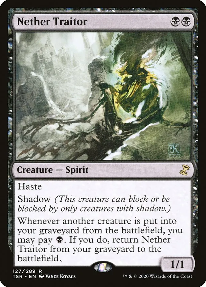 2021 Time Spiral Remastered Nether Traitor rare #127 rare card image