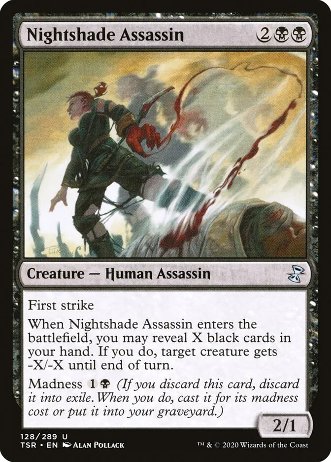 2021 Time Spiral Remastered Nightshade Assassin #128 uncommon card image