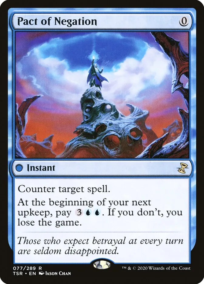 2021 Time Spiral Remastered Pact of Negation rare #77 rare card image