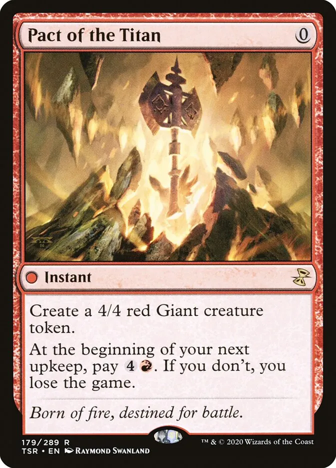 2021 Time Spiral Remastered Pact of the Titan rare #179 rare card image