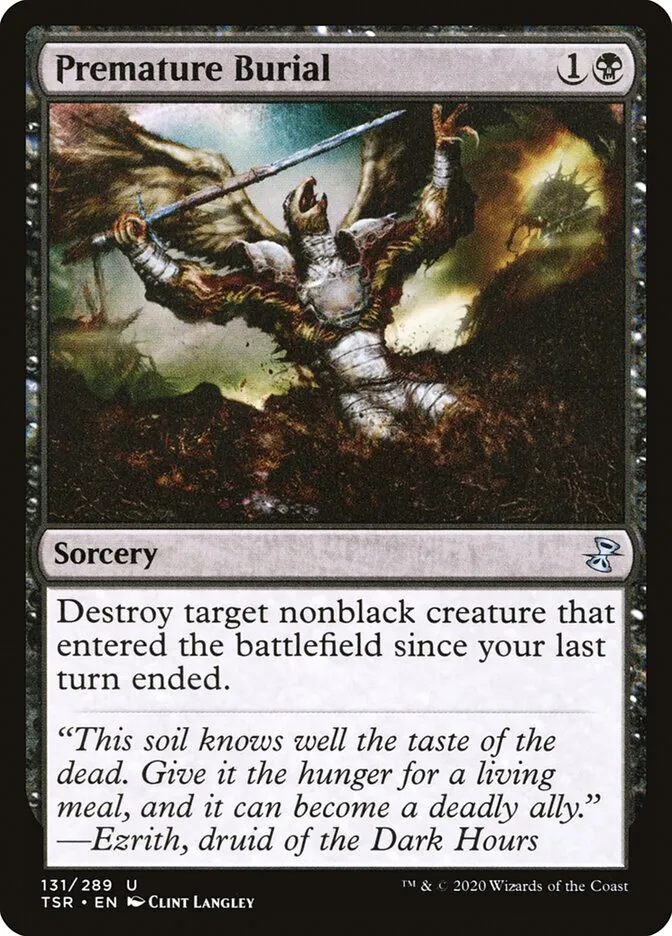 2021 Time Spiral Remastered Premature Burial #131 uncommon card image