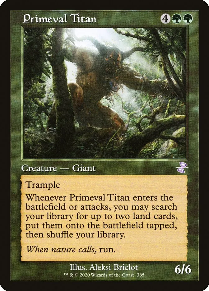2021 Time Spiral Remastered Primeval Titan special #365 special card image
