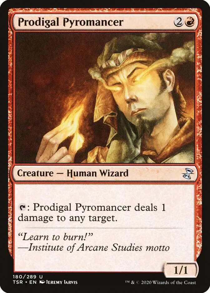 2021 Time Spiral Remastered Prodigal Pyromancer #180 uncommon card image