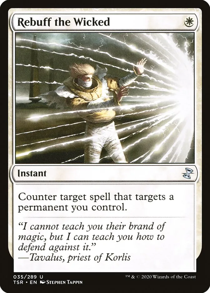 2021 Time Spiral Remastered Rebuff the Wicked uncommon #35 uncommon card image