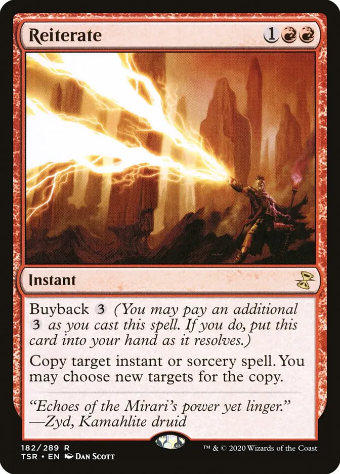 2021 Time Spiral Remastered Reiterate rare #182 rare card image