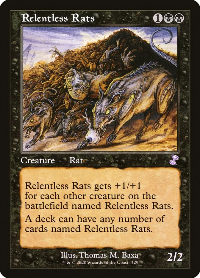 2021 Time Spiral Remastered Relentless Rats special #329 special card image