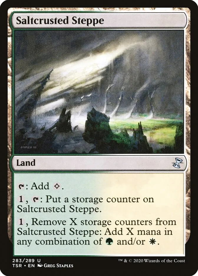 2021 Time Spiral Remastered Saltcrusted Steppe #283 uncommon card image