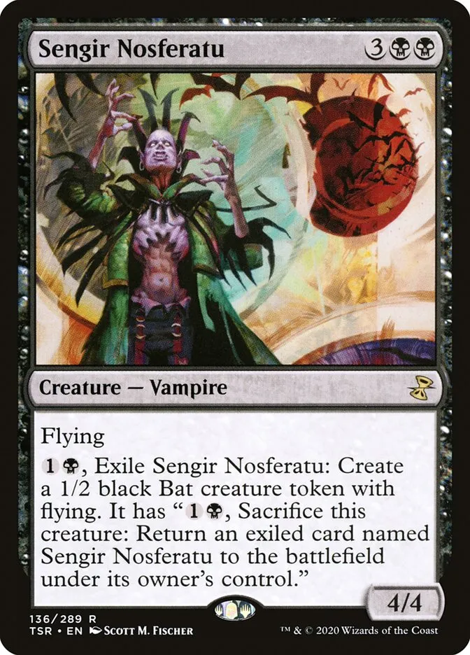 2021 Time Spiral Remastered Sengir Nosferatu rare #136 rare card image