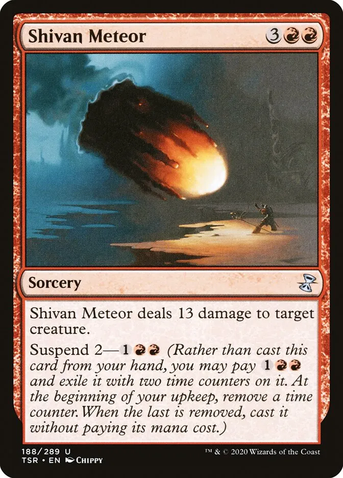 2021 Time Spiral Remastered Shivan Meteor #188 uncommon card image