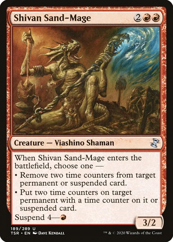 2021 Time Spiral Remastered Shivan Sand-Mage #189 uncommon card image