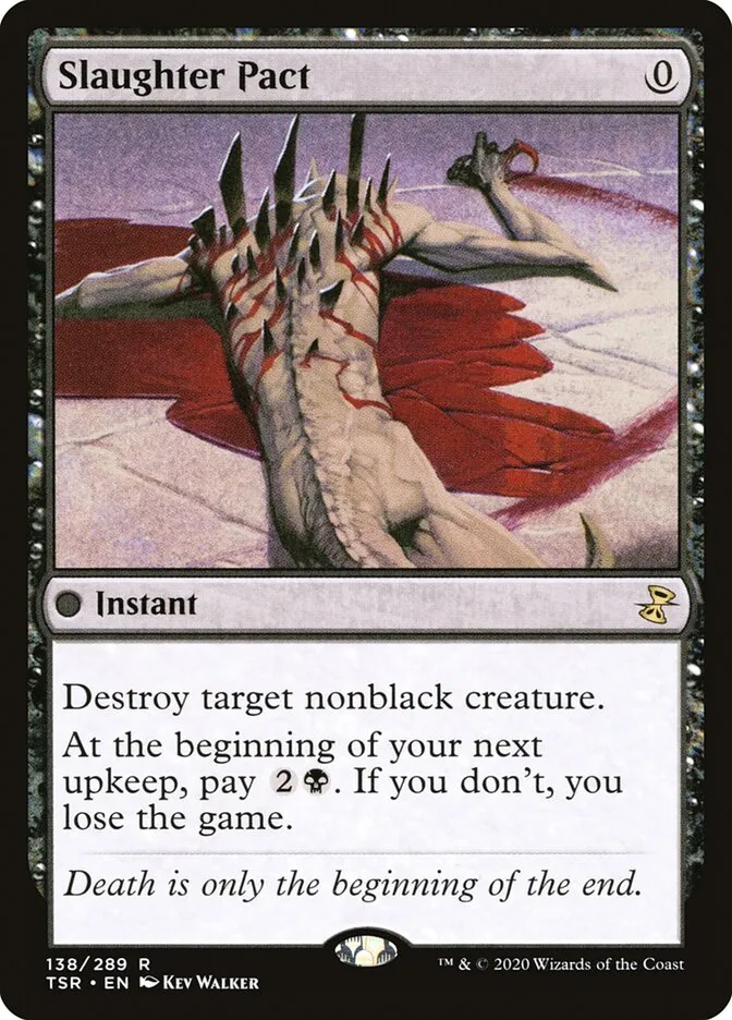2021 Time Spiral Remastered Slaughter Pact rare #138 rare card image