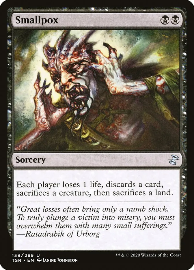 2021 Time Spiral Remastered Smallpox uncommon #139 uncommon card image