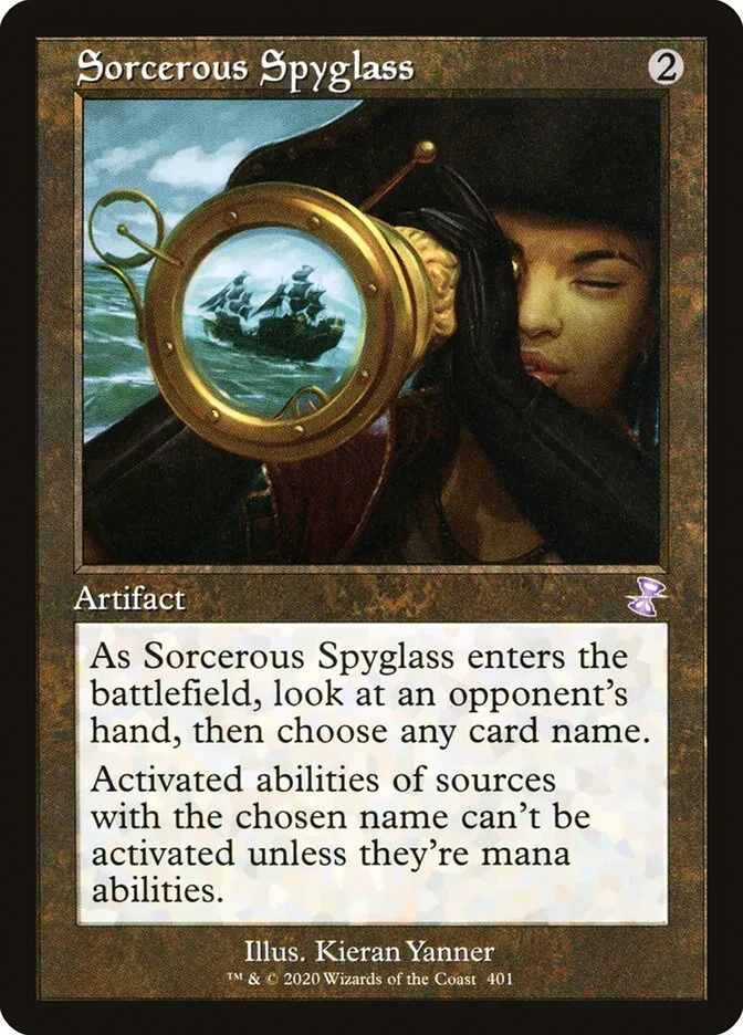 2021 Time Spiral Remastered Sorcerous Spyglass #401 special card image