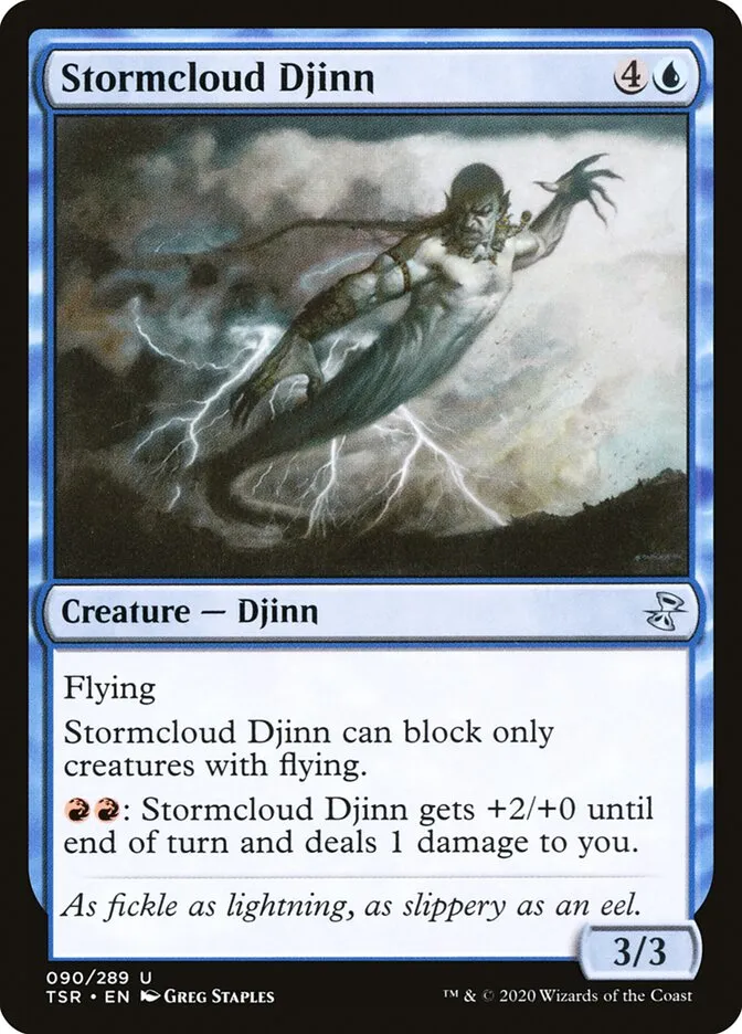 2021 Time Spiral Remastered Stormcloud Djinn #90 uncommon card image